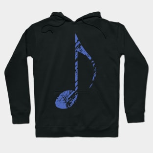 Cool Grunge Music Note - Blue Hoodie